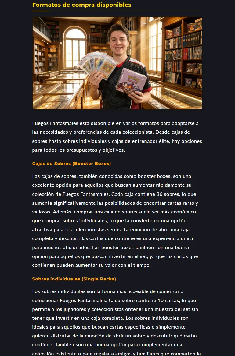 Imagen de apoyo al final de un artículo del blog de TCG Collection