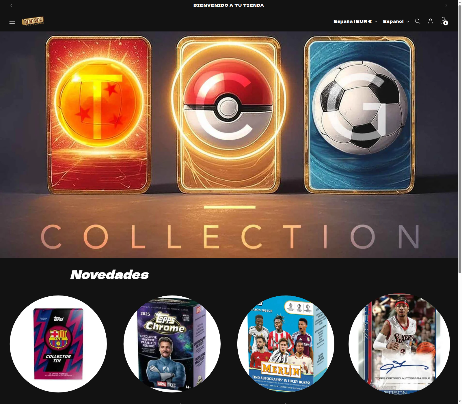 Página de Inicio - Antes